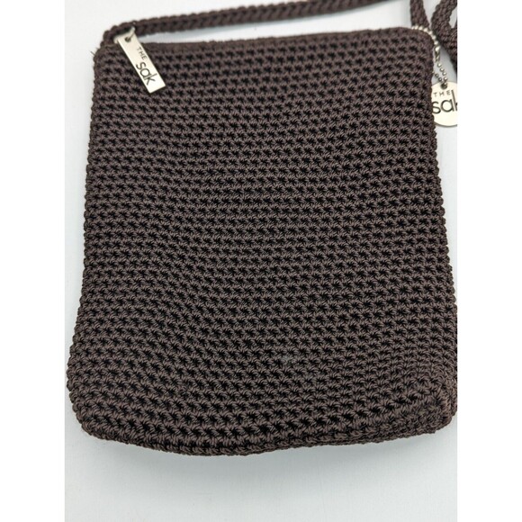 The sak Brown Crossbody crochet bag, small, zip top - Picture 4 of 12